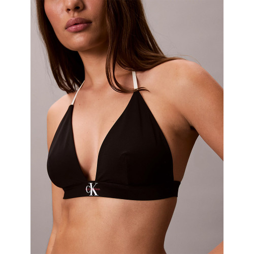 Calvin Klein Γυναικείο μαγιό Halter Triangle Bikini Top - CK Monogram